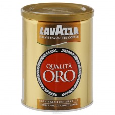 Lavazza Qualita Oro (Лавацца Кволита Оро) кофе молотый, Италия, 250 г (ж/б)